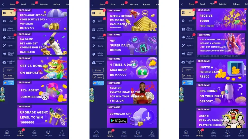 8Bat Game bonus and rewards